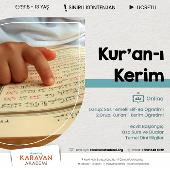 Kur'an-ı Kerim Atölyesi ( Çocuklar için - çevrimiçi)