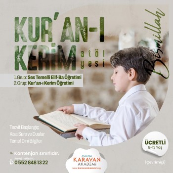 Kur'an-ı Kerim Atölyesi ( Çocuklar için )