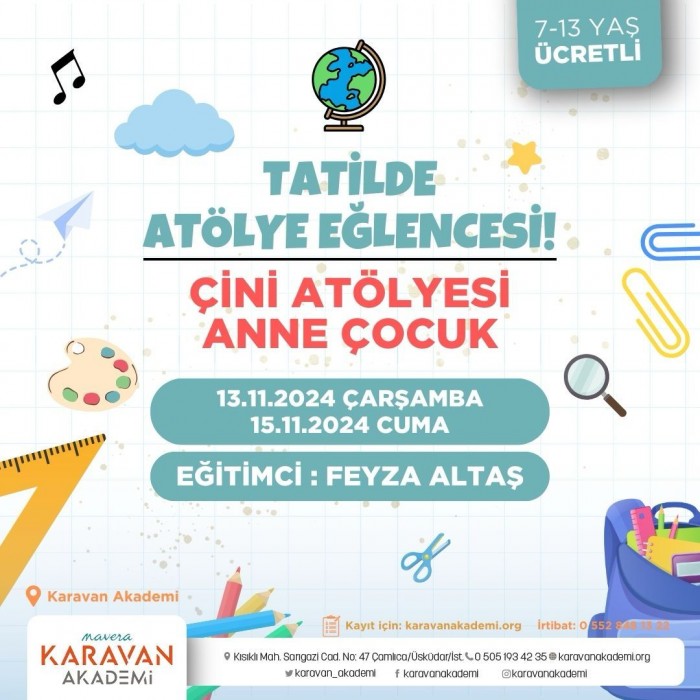 Çini  Atölyesi - Anne Çocuk ( Yüz Yüze)